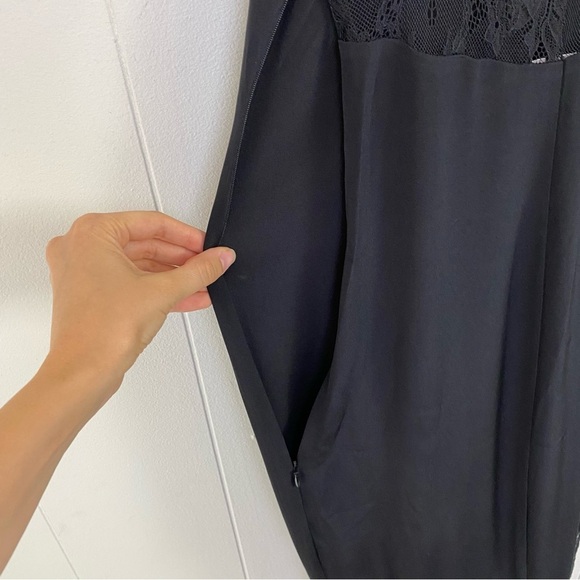 Stone Cold Fox Edwin Black Silk Slip Gown Size XS/S  Maxi Dress Elegant Silk - Picture 8 of 16